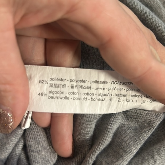 ZARA youth, size 13-14 grey long sleeveve sweater, banded cuffs and hem, graphic - Picture 7 of 7